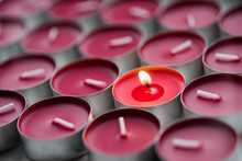 Candles Red Symmetry Background Fire