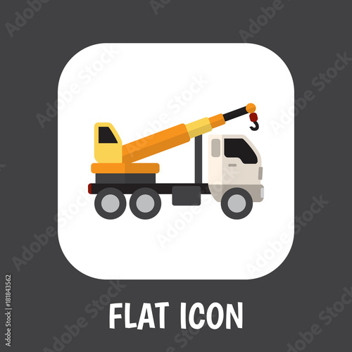 Fotografie, Obraz Vector Illustration Of Vehicle Symbol On Crane Flat Icon