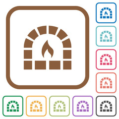 Sticker - Stone oven simple icons