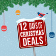 12 days of Christmas deals vintage rusty metal sign