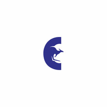 C Letter Kangaroo Logo Vector