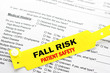 Fall Risk Patient Safety With Hospital  Paperwork