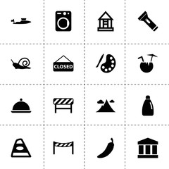 Canvas Print - Simple 16 set of nobody filled icons