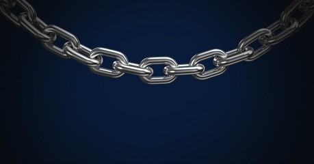 Poster - Chain with blue background