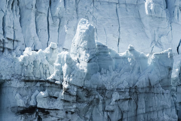 Wall Mural - Close-up of a distinctive ice formation on the face of the Margerie Glacier