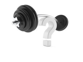 Canvas Print - Barbell with question mark