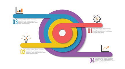 Poster - Infographic design vector and marketing icons can be used for workflow layout, diagram, annual report, web design. Business concept with 4 options, steps or processes.