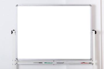 empty white board for presentation on a light background