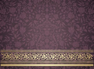 wedding card design, paisley floral pattern , India