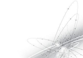 Poster - vector white background abstract technology communication data science
