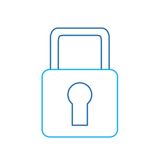 Sticker - security padlock lock access protection icon vector illustration