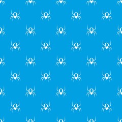 Wall Mural - Spider pattern seamless blue