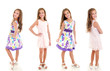 © svetamart - Collection of photos adorable smiling little girl child in princess dress isolated