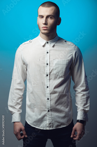 Men Fashion Concept Portrait Of Fashionable Young Man With