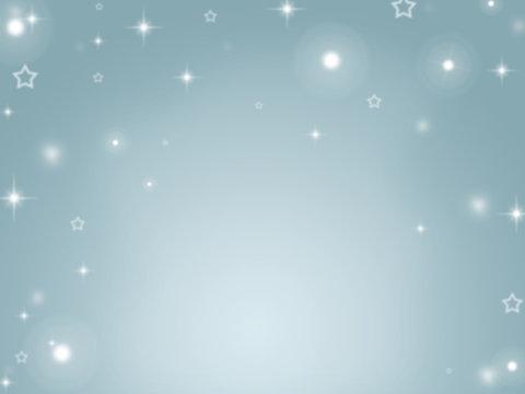 Christmas Background. blue Holiday Abstract Glitter Defocused Background With Blinking Stars. Blurred Bokeh
