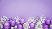 Lilac Background Christmas Decoration