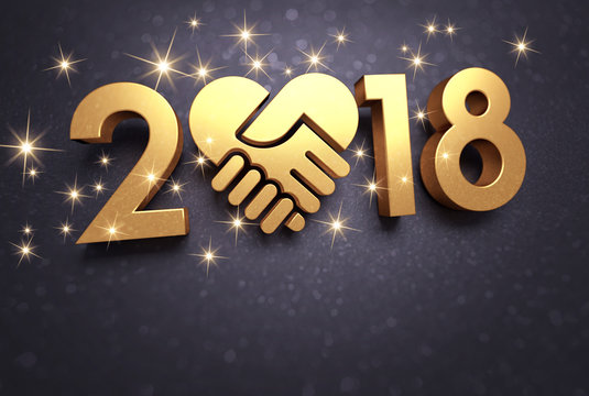 Happy New Year 2018 Greeting Card for sharing