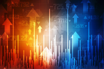 Stock market chart. online stock exchange concept, Business graph background