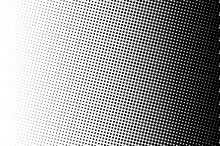 Halftone Background. Comic Dotted Pattern. Pop Art Style. Backdrop With Circles, Dots, Rounds Design Element Black, White Color. 