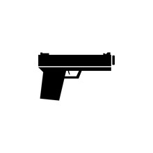 Police Gun Silhouette Icon. Police Element Icon. Premium Quality Graphic Design. Signs, Outline Symbols Collection Icon For Websites, Web Design, Mobile App, Info Graphics