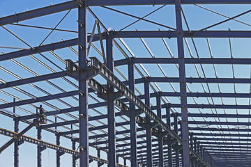 Wall Mural - The steel frame structure is under construction