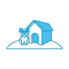 Sticker - Dog house cartoon