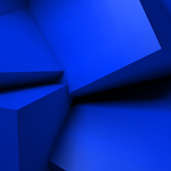Poster - Abstract geometric background with overlapping cubes