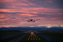 夕陽と飛行機 #2