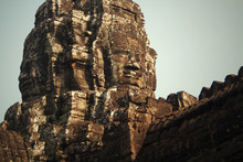 Big Stone Face At Angkor Thom