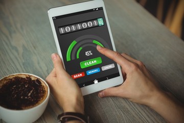 Aufkleber - Composite image of mobile display with memory cleaner