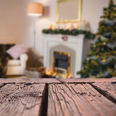 Poster - Composite image of rusty wooden plank