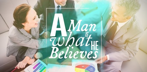 Sticker - Composite image of a man is what he believes