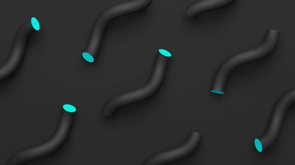 Poster - Abstract 3d rendering of geometric shapes. Computer generated loop animation. Modern background, seamless motion design for poster, cover, branding, banner, placard. 4k UHD