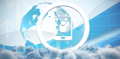 Poster - Composite image of vector icon of mobile phone