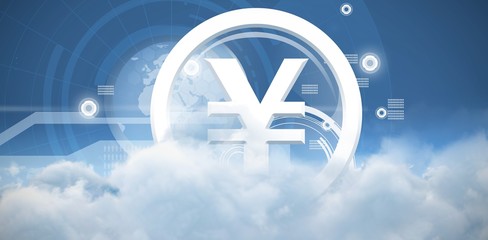Poster - Composite image of vector sign of yen