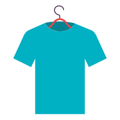 Canvas Print - shirt hanging in hook vector illustration design