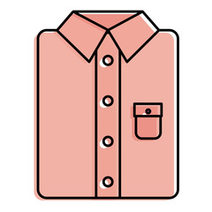 Poster - ironed shirt isolated icon vector illustration design