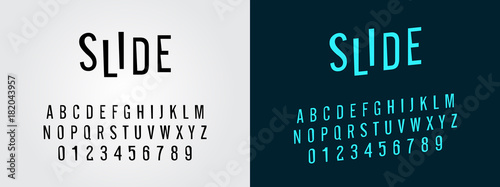 Fotomural modern slide sans serif font in uppercase