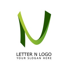 Sticker - letter n nature logo