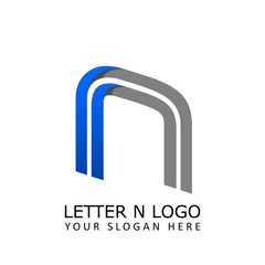 Poster - letter n double stripe logo