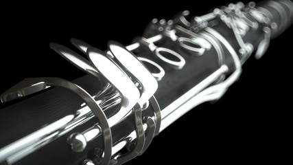 Wall Mural - Clarinet. 3D rendering