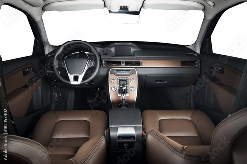Luxury Car Inside Interior Of Prestige Modern Car