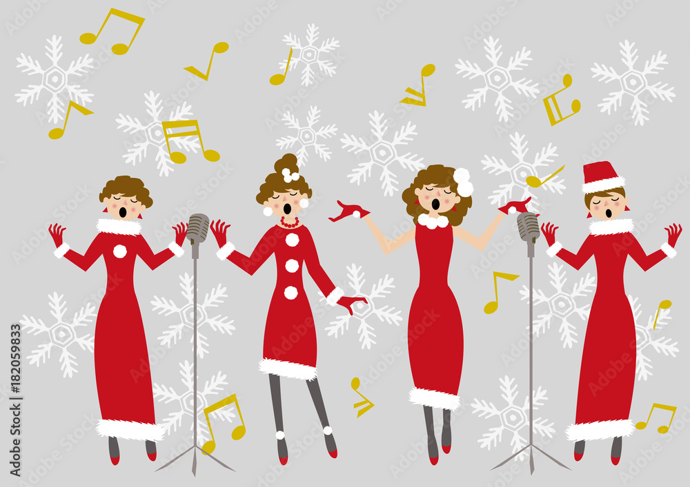 冬のイメージ 音楽 聖歌 讃美歌 クリスマスコンサート Wall Mural Tomoko Arakawa