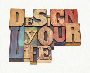 design your life word abstract