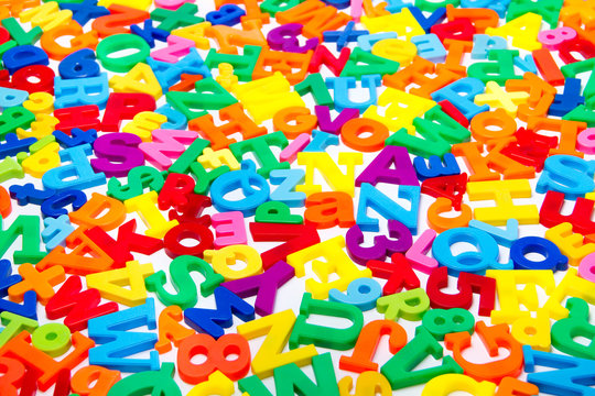 A close up shot of magnetic letters