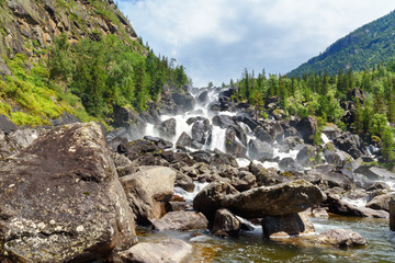 Wall Mural - Waterfall Uchar. Altai Republic. Russia