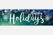 Dark Blue Green Soft Focus Happy Holidays Vector Banner 1