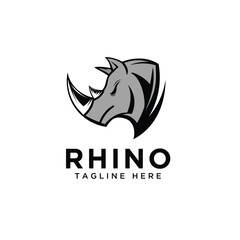 Canvas Print - Head rhino logo