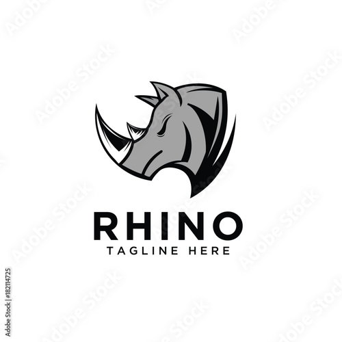 Head rhino logo Stock Vector | Adobe Stock