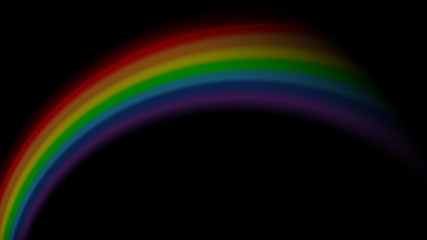 Wall Mural - rainbow icon. shape arch isolated on black background. colorful light and bright design element. sym